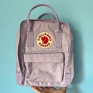 Fjallraven Kanken mini pastel purple bag